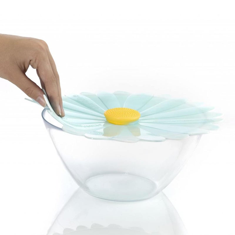 Charles Viancin - Daisy Silicone Lid for Food Storage and Cooking - 11''/28cm - Airtight Seal on Any Smooth Rim Surface - BPA-Free - Oven, Microwave, Freezer, Stovetop and Dishwasher Safe - Aqua - Image 3